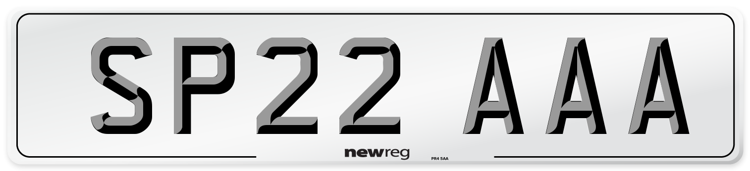 SP22 AAA Number Plate from New Reg